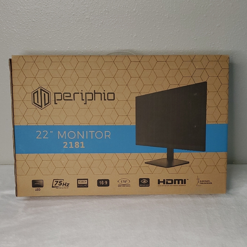 NEW Periphio 22" LCD Monitor with Stand NIB